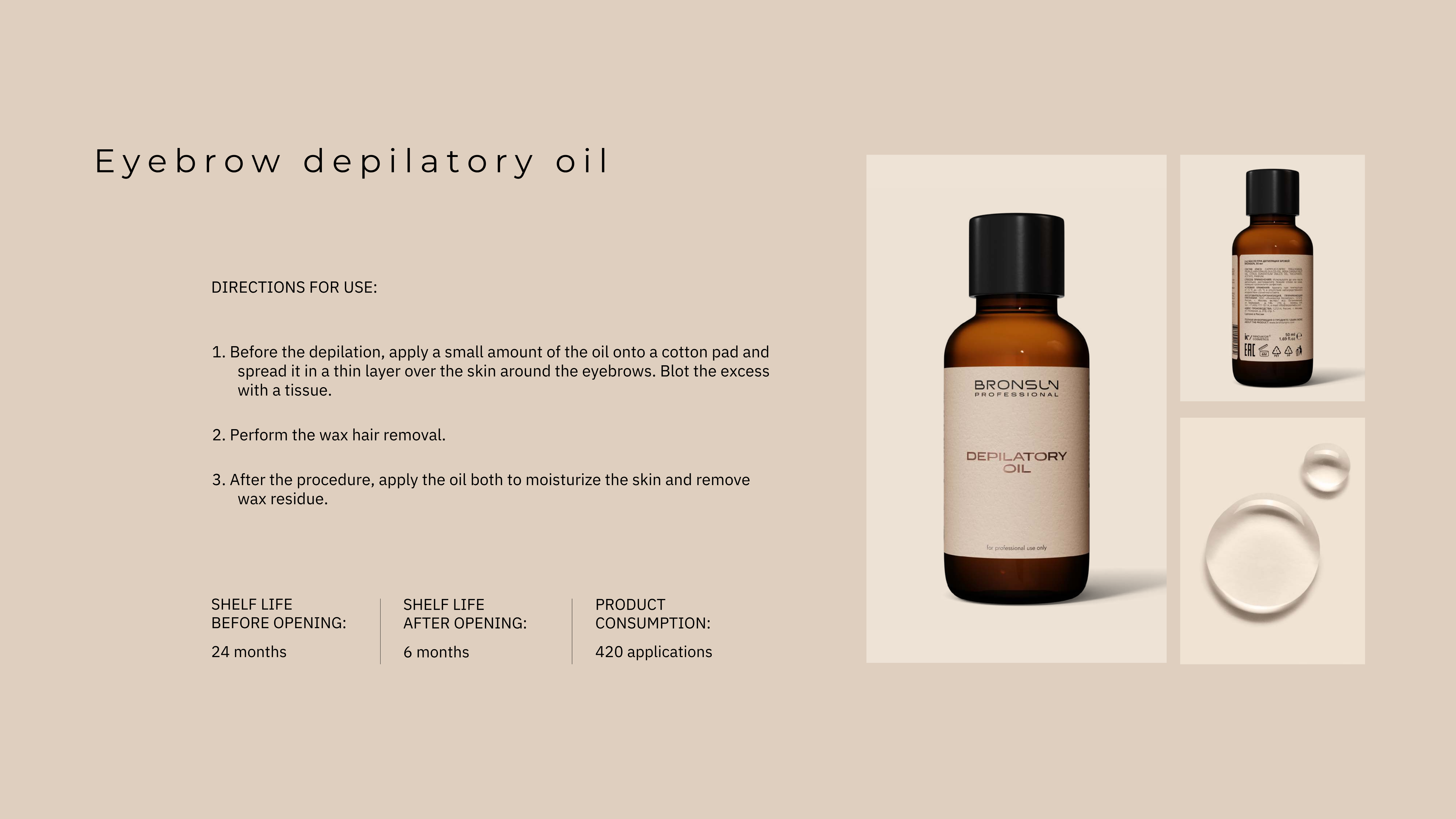 Bronsun depilatory oil